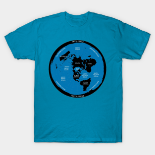 Flat Earth T-Shirt - The Flat Earth Map by EG Designs